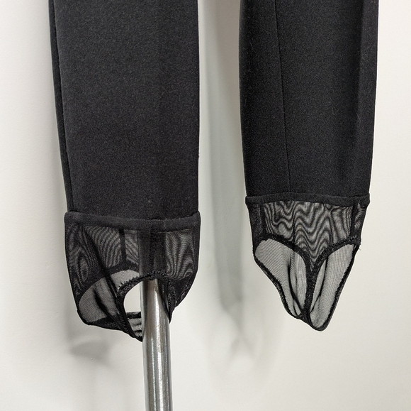 Vintage Obermeyer Black Wool Blend Stirrup Pant Ski Bib Jumpsuit 8S - Picture 4 of 10